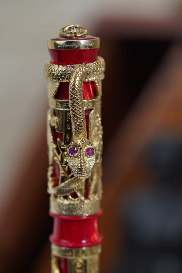 MONTEGRAPAPA Luxor RED SEA VERMIEL 18K گولڈ اور 925 سٹرلنگ سلور قلم