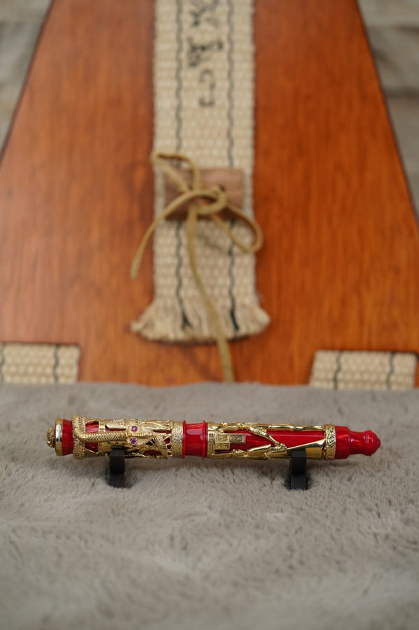 MONTEGRAPPA Luxor RED SEA VERMIEL 18K Gold & 925 Sterling Silver Pen