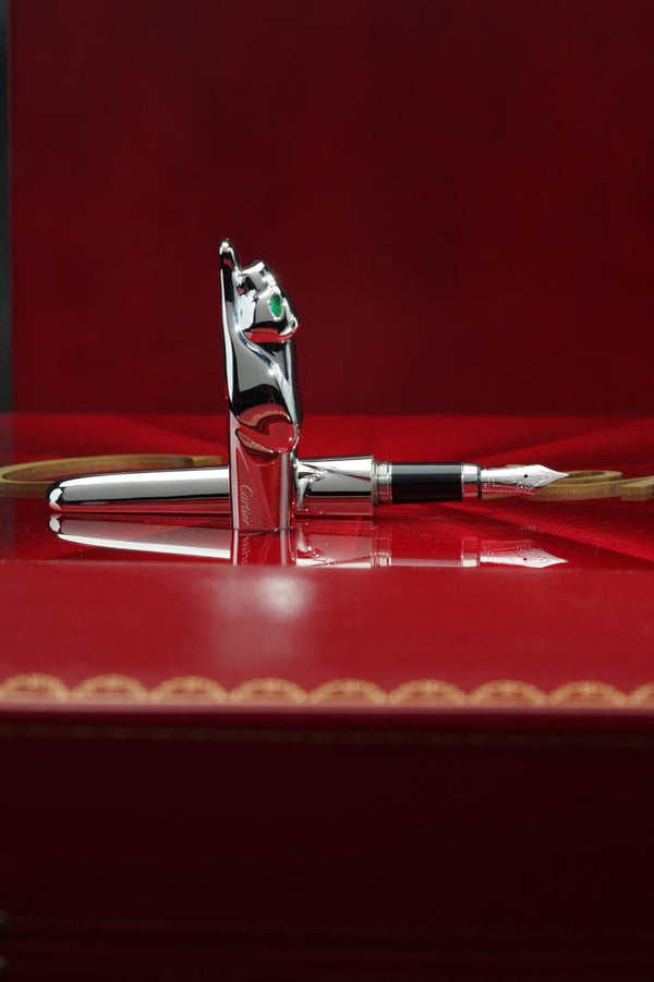 Cartier Limited Edition Panthere Sterling Silver Fountain Pen
