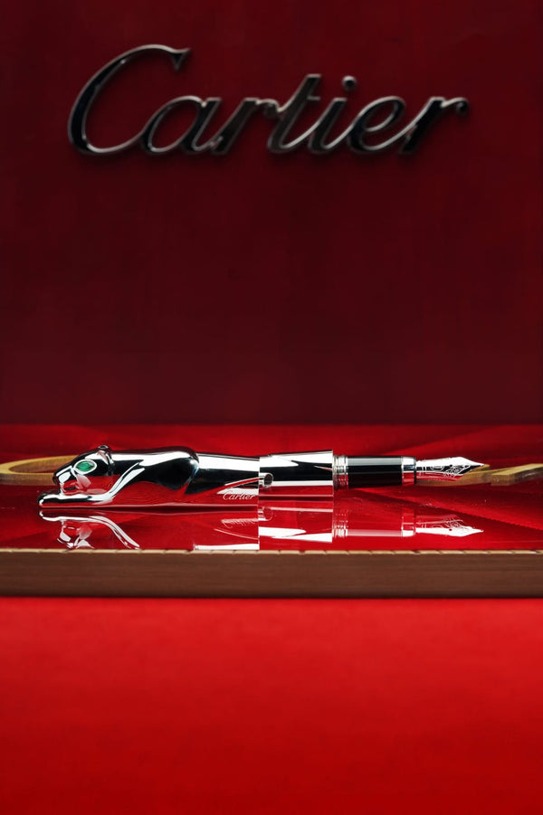Cartier Limited Edition Panthere Sterling Silver Fountain Pen